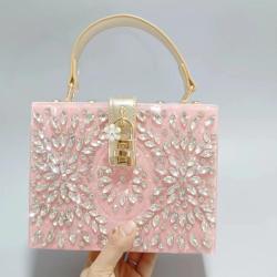 Party wedding ladies diamond metal luxury square fashion private label black elegant clutches bags clutch bag evening