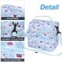 Best Quality Custom Cartoon Prints Cute Reusable Portable 2 Layer Insulated Lunch Box Thermal Cooler Bags For School Kids Girls