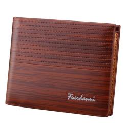 ZR425 Men Short Wallet Card Holder Multiple Card Positions Case Frosting Purse Retro Money Clip Billfold Dollars PU Open Wallet
