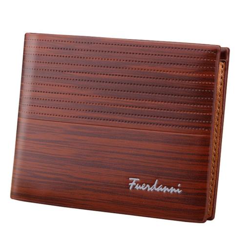 ZR425 Men Short Wallet Card Holder Multiple Card Positions Case Frosting Purse Retro Money Clip Billfold Dollars PU Open Wallet