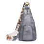 2024 vegan leather chest bags women handbags ladies fashion shoulder bag cross-body bags with colorful strap