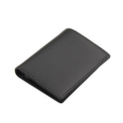 Bifold type aluminium metal case leather card holder