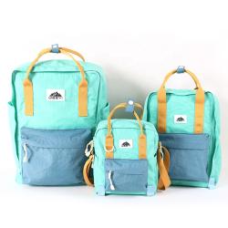 CHANGRONG Custom color block Children School backpack recycled