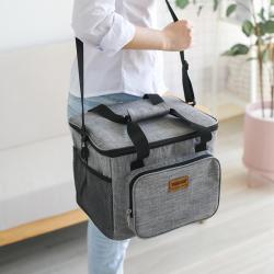 Oxford Double Layer Cooler Lunch Bag Outdoors Picnic Insulated Thermal Tote Food Storage Cooler Bag Box for Family