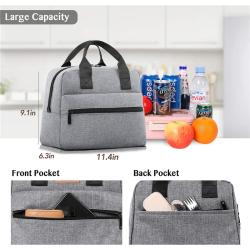 Gelory Custom Wholesale Insulated Lunch Tote Bag Box Custom Logo Lunch Cooler Container Bag for Women/Men/Work/Picnic