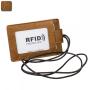 Hot sale RFID genuine leather clip for man and women ID card holders with hanging leather card holders wallets holder