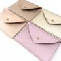 Wholesale Women Credit Card Holder Metallic Leather Envelope Purse Wallet Ladies Mini Card Holder