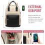 LOVEVOOK 14 15.6 17 Inch Student School Book Bags with USB Port Womens Fashion Casual Waterproof Laptop Backpack for Woman Girls