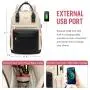 LOVEVOOK 14 15.6 17 Inch Student School Book Bags with USB Port Womens Fashion Casual Waterproof Laptop Backpack for Woman Girls