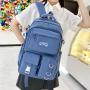 ZR838 Girls Schoolbag New Fashion Nylon Waterproof Backpack Custom Logo High Quality Schoolbag Travel Student Zipper Laptop Bag