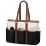LOVEVOOK Work Tote Laptop Bag Teacher Nurse Bag Utility Bag For Work Travel College Daily Large Purse Handbag With Multi Pockets