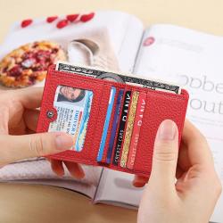 Wholesale Women'S Small Wallet Pu Leather Rfid Anti-Degaussing Coin Wallet Short Wallets