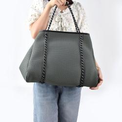 2021 Summer New Design Neoprene Beach Bag Large Capacity Neoprene Perforated Neoprene waterproof Tote Bag
