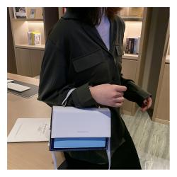 2022 Popular Women's Crossback Zipper Bag New Korean Fashion Single Shoulder Double Color Bag High-Grade Portable Ladies Handbag