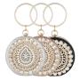 New design round evening bag rhinestone flower bag glitter handbags woman good quality sling bag