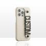 Custom Genuine Leather Smartphone Mobile Phone Case Cover With Metal Initial Letters Handle For Iphone 13 14 15 pro Max 14 Plus