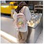 nylon Cute backpack with doll Custom Design Women Girls PU Leather Clear window Display School Backpack Ita Bags