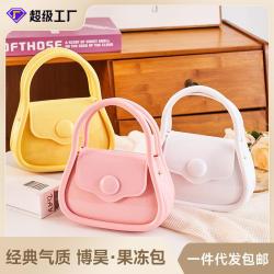 Jelly bag new style cross-border foreign trade messenger bag for women, small bag for ladies, single shoulder bag, square bag