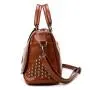 KBW635 Hot Sale Women Bag PU Retro Handbag Fashion High Quality Oil Leather Rivet Ladies Single Shoulder Crossbody Bag