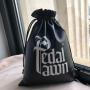 15x20cm  Black PU Leather Packaging Bags Leather Drawstring Pouch with Custom Logo