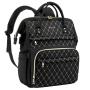 LOVEVOOK Quilted Nylon Elegant Ladies School Travel Backpack with USB Port Waterproof 15.6 In Large Women's Laptop Backpacks