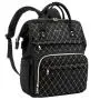LOVEVOOK Quilted Nylon Elegant Ladies School Travel Backpack with USB Port Waterproof 15.6 In Large Women's Laptop Backpacks