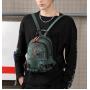 HR136 New Outdoor Men's Chest Bag Multifunctional Nylon Fabric Fashion Waterproof Backpack Printing One Shoulder Crossbody Bag