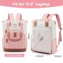 LOVEVOOK Custom logo 17 Inch ladies Travel Laptop Backpack for Women Multifunction College School Bags stylish student Backpack