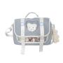 Factory supplier crossbody ita shoulder bag designer pin display window clear pvc custom ita bag