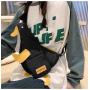 HR283 Fashion Cute Duck Canvas Messenger Bag for Women New Student Crossbody Shoulder Bag Trendy Funny Cute Cartoon Chest Bag
