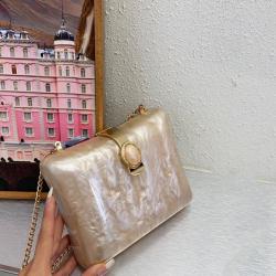 2024 Luxury acrylic shell purse ladies clutch bag evening bags high quality metal chain jewelry hand bags