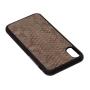Real Exotic Leather Mobile Phone Accessories Gray Snake Skin Mobile Cell Phone Case for Iphone  12 13 14 15 mini pro max