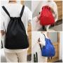Gelory Promotion Custom Lightweight Waterproof Polyester Multi-purpose Sides Mesh Pocket Fitness Drawstring Backpack Bag