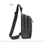 ZX023 Sports Chest Bag Men's One Shoulder Crossbody Bag Nylon Side Crossbody Sling Bag with Adjustable Strap for Running