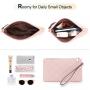LOVEVOOK 2 PCS Waterproof Laptop Handbag Bag for Women Quilted Leather Computer Shoulder Briefcase 15.6 inch Laptop Tote Purses