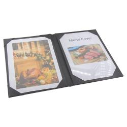 Hotel & Restaurant Supplies Luxury Leather Wine Bar Menu Folder A4 Menu Cover With Custom Logo