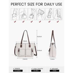 LOVEVOOK Fashion vintage PU Leather Tote Bags Top-Handle Elegant Ladies Handbag Designer Shoulder Bag Women laptop handbags