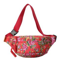 HR734 Unisex New Design Outdoor Waist Bag Flowers One Shoulder Crossbody Bag Riding Waistpack Nylon Waterproof Chest Phone Bag