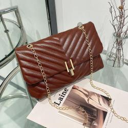 2024 Ladies Embroidered Wavy Bag Single Strap Fashionable Portable Ladies Bag Ladies Wholesale Joker Bag Chain Foreign Trade
