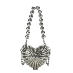 HR337 New Handheld Mini Metal Box Bag Fashion Style Magnetic Buckle Lipstick Bag Love Chain One Shoulder Crossbody Women's Bag