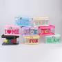 Keymay RTS Personalized Chenille Letter Large Capacity Waterproof Clear Toiletry Travel Bag Makeup Storage Bag New Cosmetic Bag