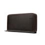 Top Quality Double-deck Long Mens Purse Male Clutch Genuine Leather Zipper Wallet