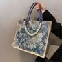 Summer Bag Large Capacity Tote Bag New Instagram Portable Mommy Bag Stylish Shoulder Tote