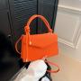 Simple pu leather 2024 temperament retro small square bag shoulder bag for women fashion female crossbody bags handbag