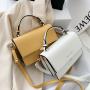 2022 New Fashion Women's Bag High Texture Pu Solid Color Lock Women's Handbag Leisure Simple Single Shoulder Messenger Bag