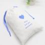 Screen Printing Cotton Twill Skincare Makeup Drawstring Bag White Cotton Gift Dust Makeup Pouch