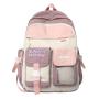 Ins Leisure Girls Backpack Japanese Multi-Layer Backpack Color Contrast Junior High School Student Schoolbag