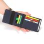 ZHF012 Men's Fashion Wallet RFID Cross Pattern Card Bag PU Card Clip Korean Creative Elastic Band US Dollar Clip Wholesale
