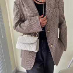 Wholesale Popular Small Square Bag 2024 New Brand Design Crossbody Bag Fashion Chain Solid Color Shoulder Bags Tote Handbag