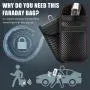 OEW189  RFID Key Pouch Carbon Fiber Signal Blocking Bag With Key Hook Keyless Car Theft Pouch Anti Theft Key Card Case